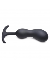 Черный массажер простаты с утяжелителями Premium Silicone Weighted Prostate Plug Large - 18,8 см. - XR Brands - в Сергиевом Посаде купить с доставкой