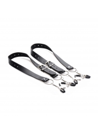 Ремни с зажимами для половых губ Spread Labia Spreader Straps with Clamps - XR Brands - купить с доставкой в Сергиевом Посаде