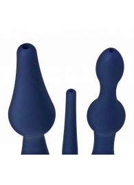 Набор из 3 универсальных насадок для анального душа Universal 3 Piece Silicone Enema Attachment Set - XR Brands - купить с доставкой в Сергиевом Посаде