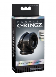 Черное эрекционное кольцо Rock Hard Cock Pipe - Pipedream - в Сергиевом Посаде купить с доставкой