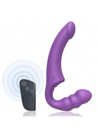 Фиолетовый безремневой страпон Straples Strap-On Dildo - Erokay - купить с доставкой в Сергиевом Посаде