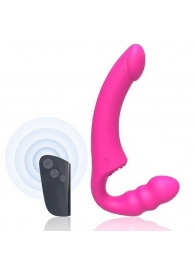 Розовый безремневой страпон Straples Strap-On Dildo - Erokay - купить с доставкой в Сергиевом Посаде