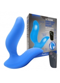 Синий вибромассажер простаты 3,5’’ Remote Control Curve P-spot Massager - 12 см. - Erokay - в Сергиевом Посаде купить с доставкой