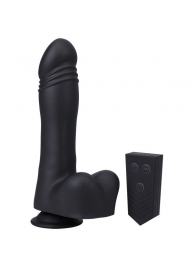 Черная мини-машина на присоске Piston Thruster - Doc Johnson - купить с доставкой в Сергиевом Посаде