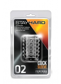 Прозрачная насадка на пенис с шишечками STAY HARD COCK SLEEVE 02 CLEAR - Blush Novelties - в Сергиевом Посаде купить с доставкой