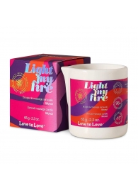 Массажная свеча Light My Fire с ароматом моной - 80 мл. - Love to Love - купить с доставкой в Сергиевом Посаде