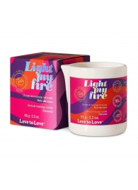 Массажная свеча Light My Fire Coconut с ароматом кокоса - 65 гр. - Love to Love - купить с доставкой в Сергиевом Посаде