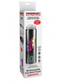Перезаряжаемый мастурбатор-ротик Extreme Toyz Rechargeable Roto-Bator Mouth - Pipedream - в Сергиевом Посаде купить с доставкой