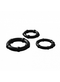 Набор из 3 черных эрекционных колец Babooom Ring Set - Adrien Lastic - в Сергиевом Посаде купить с доставкой