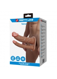 Реалистичная полая насадка на член для двойного проникновения Yairon - 17,5 см. - Baile - купить с доставкой в Сергиевом Посаде