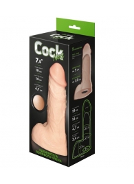 Телесный фаллоудлинитель с мошонкой Cock Next - 19 см. - LOVETOY (А-Полимер) - в Сергиевом Посаде купить с доставкой