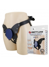 Синие трусики харнесс с платформой Caludio II - Baile - купить с доставкой в Сергиевом Посаде