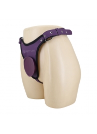 Фиолетовые трусики харнесс с платформой Caludio III - Baile - купить с доставкой в Сергиевом Посаде