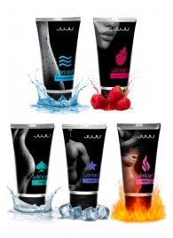 Набор из 5 лубрикантов JUJU (увлажняющий, Hot+, Long, Anal, малина) - JuJu - купить с доставкой в Сергиевом Посаде