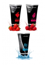 Набор из 3 лубрикантов JUJU (увлажняющий, клубника, малина) - JuJu - купить с доставкой в Сергиевом Посаде