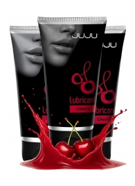Набор из 3 съедобных лубрикантов JUJU со вкусом вишни - JuJu - купить с доставкой в Сергиевом Посаде