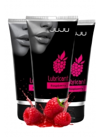 Набор из 3 съедобных лубрикантов JUJU со вкусом малины - JuJu - купить с доставкой в Сергиевом Посаде