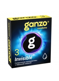Супертонкие презервативы Ganzo Invisible - 3 шт. - Ganzo - купить с доставкой в Сергиевом Посаде