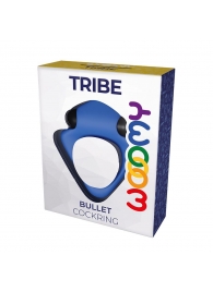 Синее эрекционное кольцо Wooomy Tribeс с вибрацией - Adrien Lastic - в Сергиевом Посаде купить с доставкой