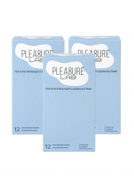 Набор из 3 упаковок ультратонких презервативов Pleasure Lab (по 12 шт.) - Pleasure Lab - купить с доставкой в Сергиевом Посаде