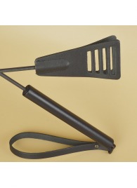 Черный кожаный стек «Сириус» - 60 см. - Sitabella - купить с доставкой в Сергиевом Посаде