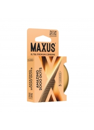 Точечные презервативы MAXUS 2000 Amazing Dots с железным кейсом - 3 шт. - Maxus - купить с доставкой в Сергиевом Посаде