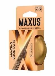 Точечные презервативы MAXUS 2000 Amazing Dots с железным кейсом - 3 шт. - Maxus - купить с доставкой в Сергиевом Посаде