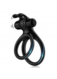 Черное эрекционное виброкольцо с подхватом мошонки Stay Hard - Boys of Toys - в Сергиевом Посаде купить с доставкой