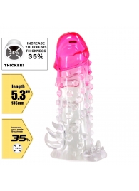 Прозрачно-розовая насадка на пенис Wilford - 13,5 см. - Baile - в Сергиевом Посаде купить с доставкой