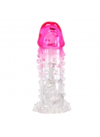 Прозрачно-розовая насадка на пенис Wilford - 13,5 см. - Baile - в Сергиевом Посаде купить с доставкой