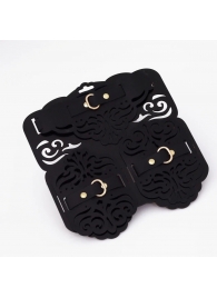 Фигурный набор для БДСМ-игр с узорами и золотистой фурнитурой - Crazy Handmade - купить с доставкой в Сергиевом Посаде