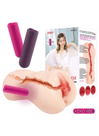 Мастурбатор-вагина с вибрацией Jenny Onahole edition 005 - KOKOS - в Сергиевом Посаде купить с доставкой