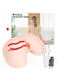 Мастурбатор-полуторс с двойным слоем материала и вибрацией Jenny Onahole Real Hips - KOKOS - в Сергиевом Посаде купить с доставкой