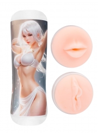 Двусторонний мастурбатор в колбе аниме - вагина и ротик - Tokyo Style - в Сергиевом Посаде купить с доставкой
