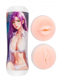 Двусторонний мастурбатор аниме - ротик и вагина - Tokyo Style - в Сергиевом Посаде купить с доставкой