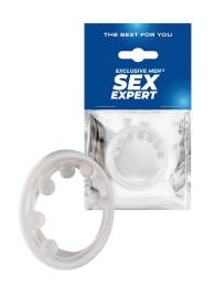 Эрекционное кольцо с мягкой стимулирующей насадкой - Sex Expert - в Сергиевом Посаде купить с доставкой