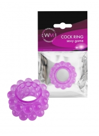 Лиловое эрекционное кольцо с 2 рядами стимулирующих шариков - Erowoman-Eroman - в Сергиевом Посаде купить с доставкой