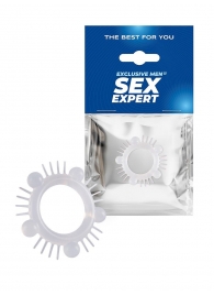 Эластичное эрекционное кольцо с шишечками и шипами - Sex Expert - в Сергиевом Посаде купить с доставкой