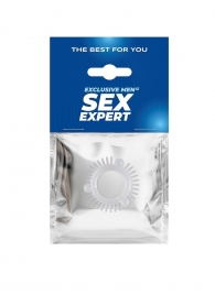 Эластичное эрекционное кольцо с 3 шариками и шипами - Sex Expert - в Сергиевом Посаде купить с доставкой