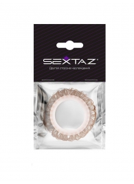 Эрекционное кольцо с бежевыми «ресничками» - Sextaz - в Сергиевом Посаде купить с доставкой