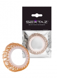 Эрекционное кольцо с бежевыми «ресничками» - Sextaz - в Сергиевом Посаде купить с доставкой