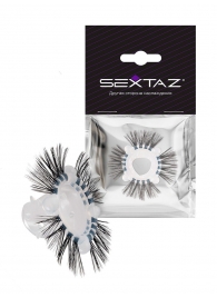 Эластичное эрекционное кольцо с черными «ресничками» - Sextaz - в Сергиевом Посаде купить с доставкой
