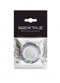 Эластичное эрекционное колечко с черными «ресничками» - Sextaz - в Сергиевом Посаде купить с доставкой