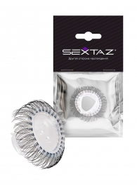 Эластичное эрекционное кольцо с длинными черными «ресничками» - Sextaz - в Сергиевом Посаде купить с доставкой