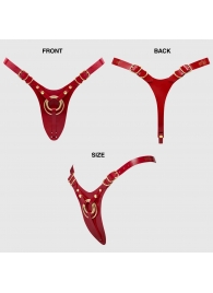 Красный пояс для фиксации насадок Strap-On-Me Leatherette Harness Fabulous - Strap-on-me - купить с доставкой в Сергиевом Посаде