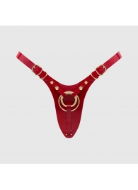 Красный пояс для фиксации насадок Strap-On-Me Leatherette Harness Fabulous - Strap-on-me - купить с доставкой в Сергиевом Посаде