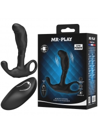 Черный изогнутый массажёр простаты с вибрацией и пультом ДУ - Baile - в Сергиевом Посаде купить с доставкой