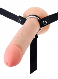 Мужской полый страпон на регулируемых ремешках - 22 см. - Sex Expert - купить с доставкой в Сергиевом Посаде
