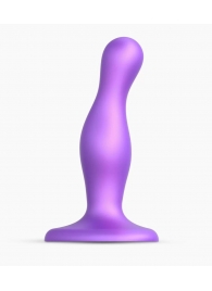 Фиолетовая насадка Strap-On-Me Dildo Plug Curvy size S - Strap-on-me - купить с доставкой в Сергиевом Посаде