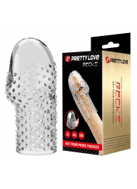 Прозрачная текстурированная насадка на пенис Becks - 8 см. - Baile - в Сергиевом Посаде купить с доставкой